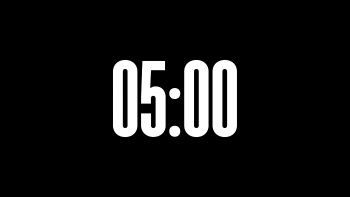 Resplandor Alpha Channel: Cuenta Regresiva de 5 Minutos en Alta Resolución