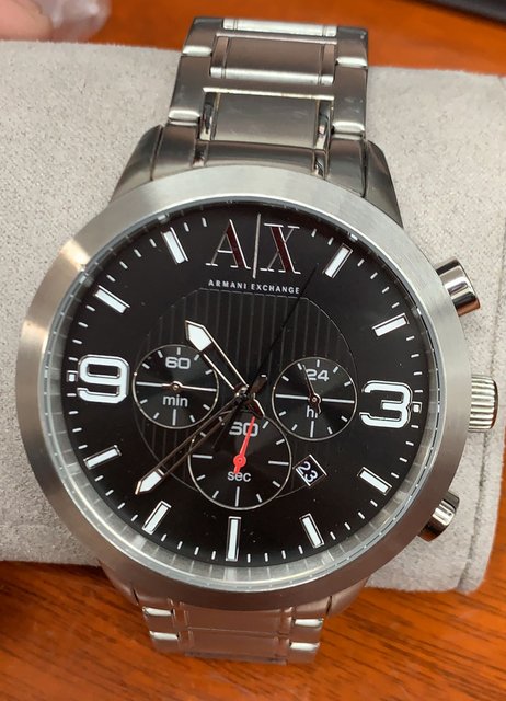 う*中様 ARMANI EXCHANGE クォーツ腕時計/レザー/BLK/AX2 31dm4-JWu1L.