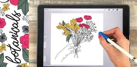 Botanical Illustrations on Your iPad in Procreate + 15 Free Procreate Brushes