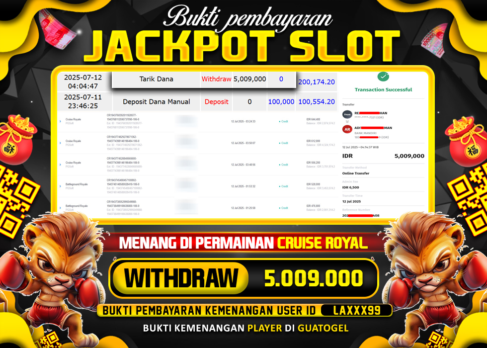 BUKTI JACKPOT LUNAS GUATOGEL