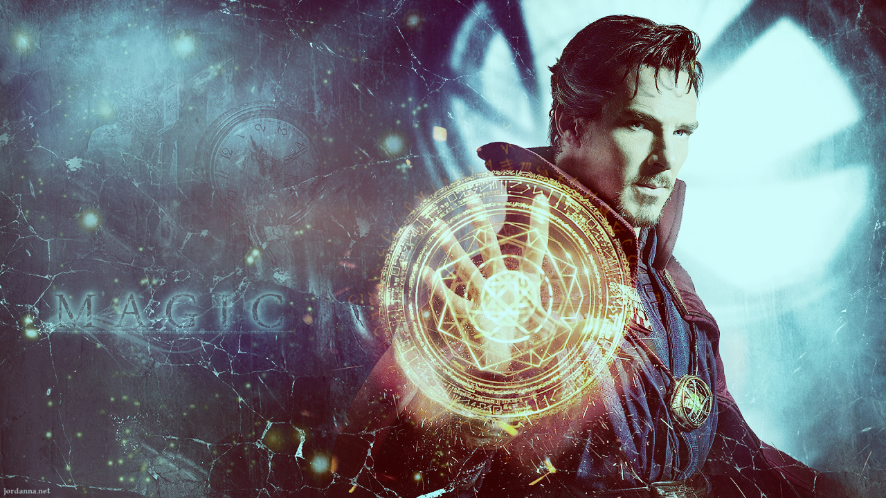 Desktop wallpaper featuring Doctor Strange from the Marvel Cinematic Universe.