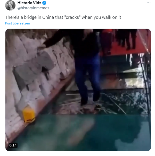 Knackende Brücke in China