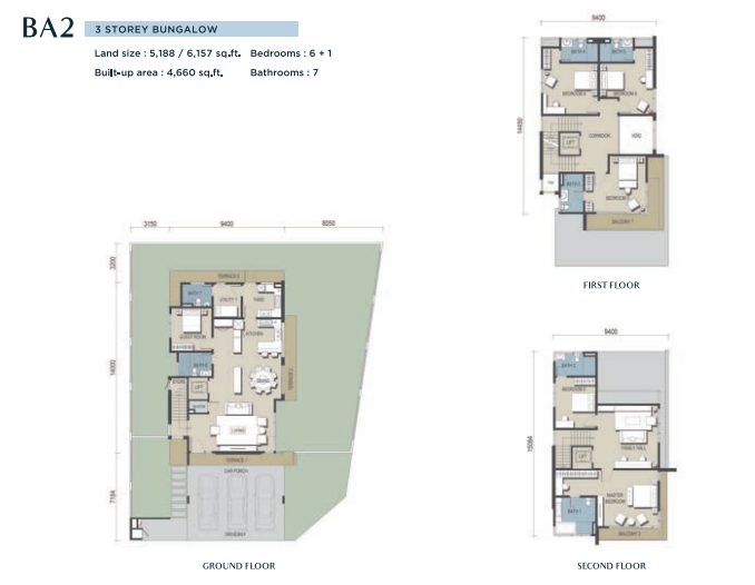 Sierra Hijauan Phase 2F Type C floor plan in Ampang, Kuala Lumpur