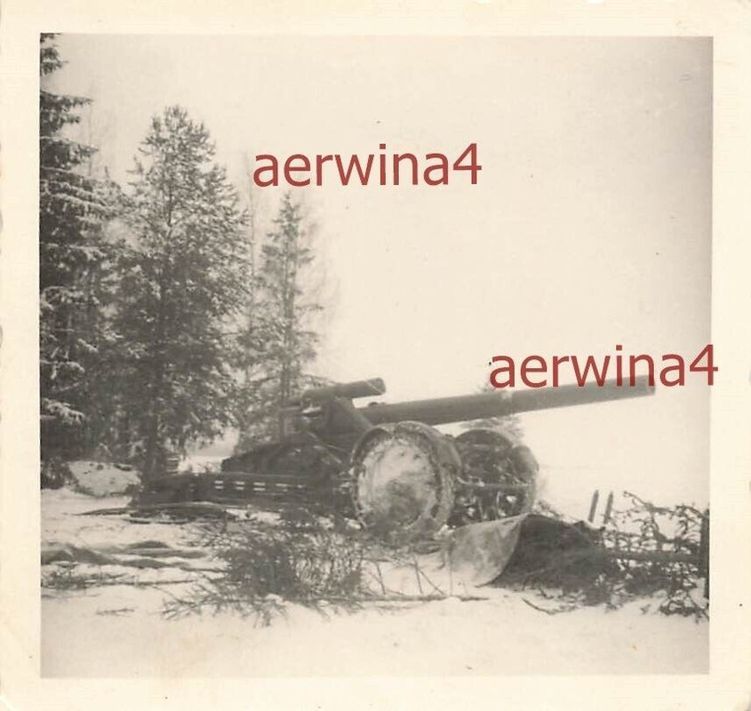 Deutscher 21 cm Mörser Winter 1942 bei Reschew Russland Ostfront