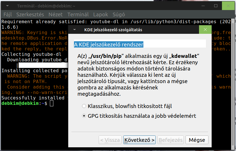 A KDE jelszókezelő rendszer (kdewallet)
