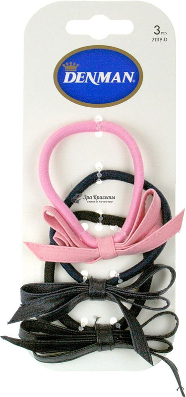 140070350 rezinka s kozhannym bantikom denman