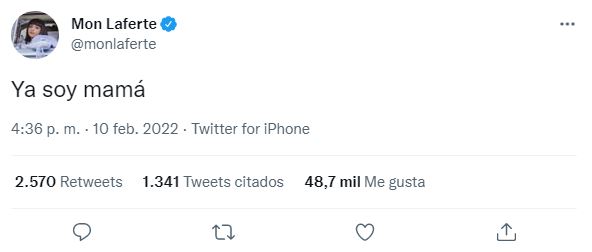 Mon Laferte anuncia el nacimiento de Joel, su primer hijo