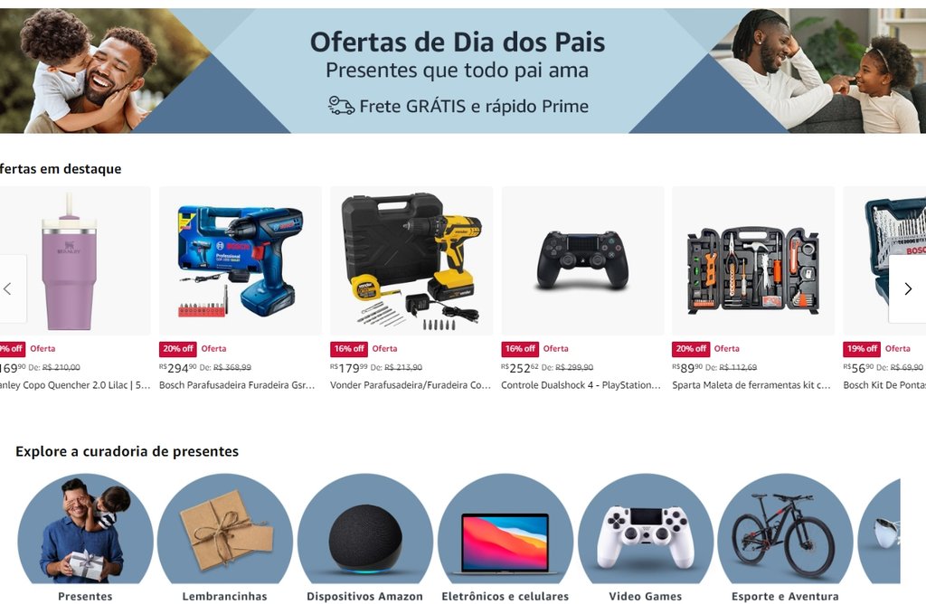 Ofertas e Presentes de Dias dos Pais na Amazon, presentes que todo PAPAI ama