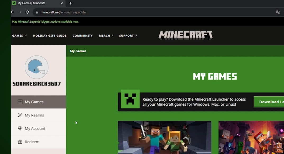 Login Minecraft