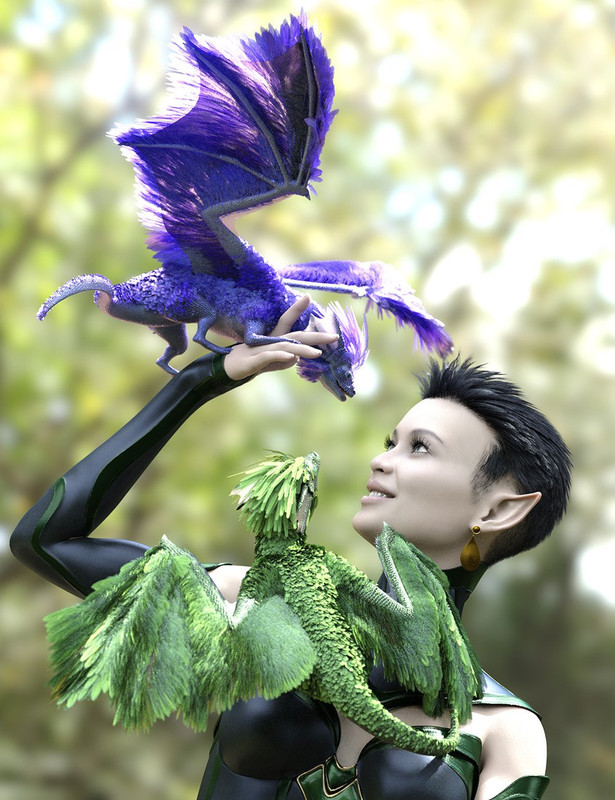 Oso Pixie Dragon for Daz Dragon 3