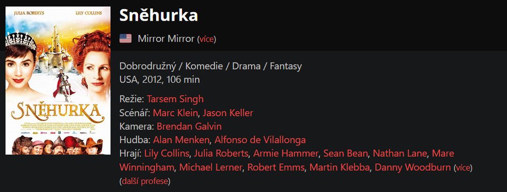 Re: Sněhurka / Snehulienka / Mirror Mirror (2012)