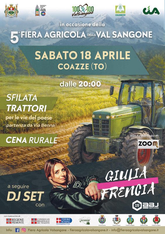 Sabato 18 e Domenica 19 aprile a Coazze (To) la Fiera Agricola della Val Sangone