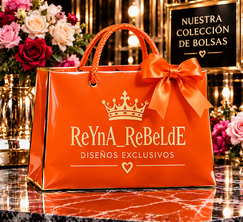 Bolso-naranja-de-lujo-en-boutique-floral