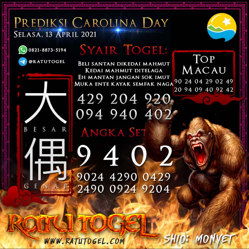 Prediksi Nagasaon Carolina Day Selasa 13 4 2021 Prediksi Nagasaon Carolina Day Selasa 13 4 2021