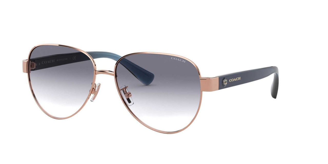 NEW Women’s Coach Aviator Rose Gold Sunglasses Coach HC7128 9331U8 Sunglasses Women main image 4