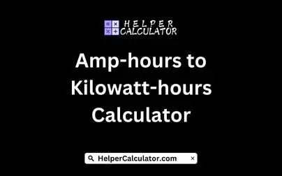 Amp-hours to Kilowatt-hours Calculator