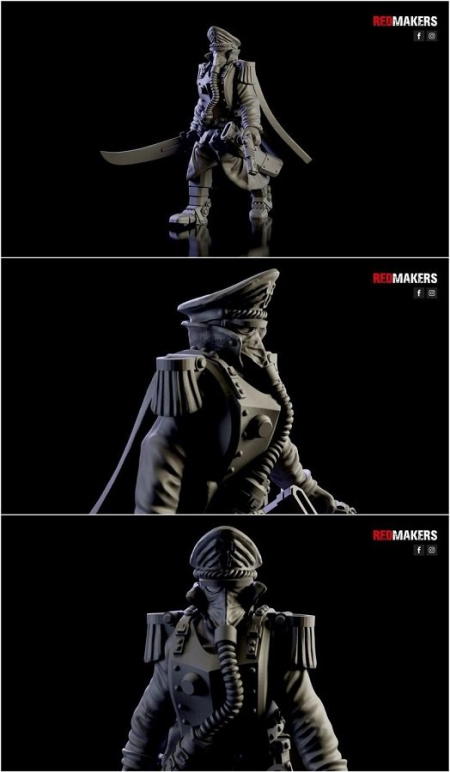 REDMAKERS – Commissar of the Imperial Force – 3D Print Model