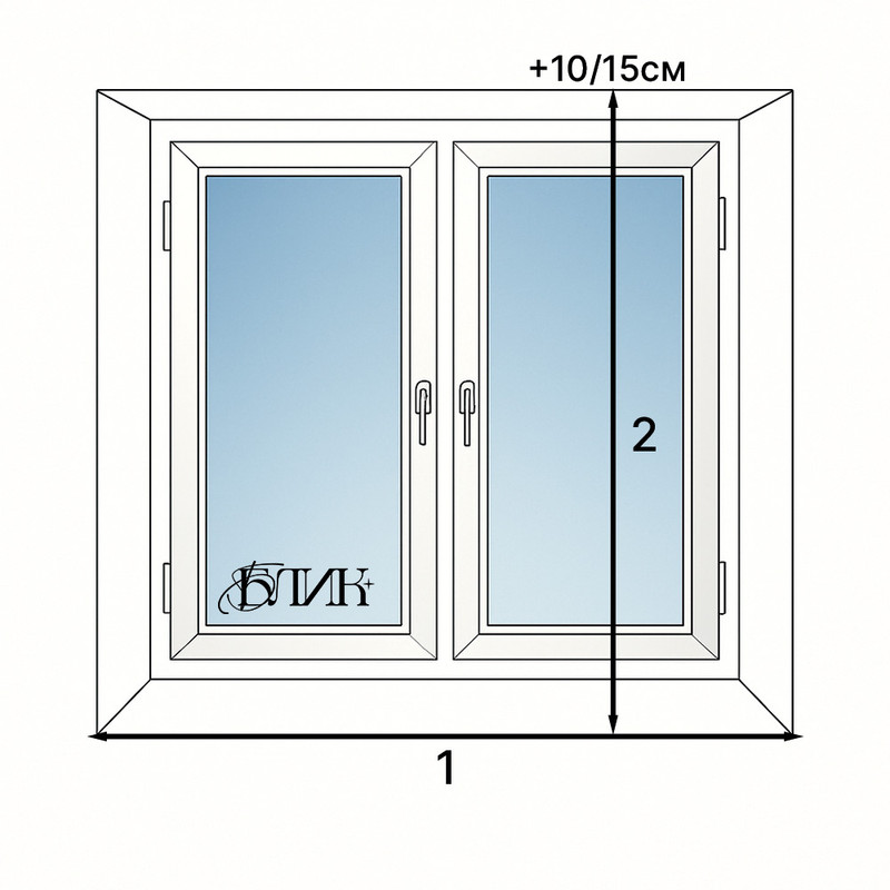 Замер рулонной шторы — СТАНДАРТ