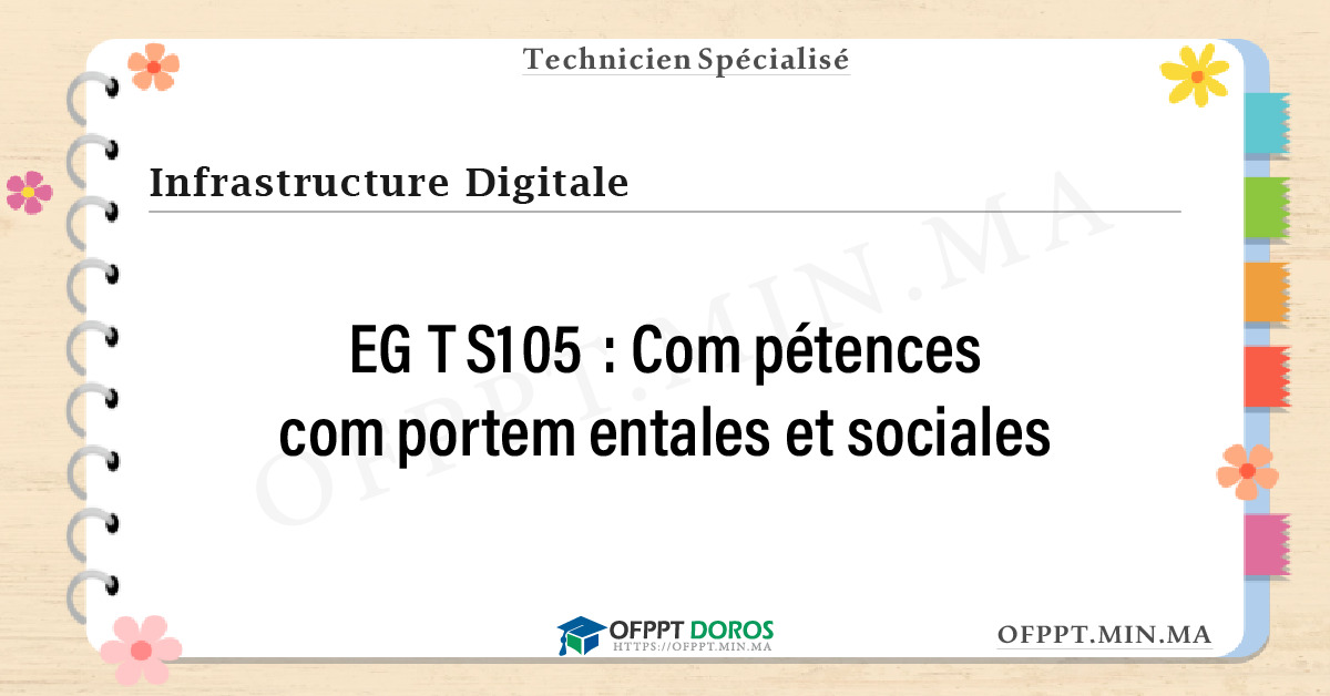 Sommaire détaillé du cours Compétences comportementales et sociales EGTS105 OFPPT - Structure du module