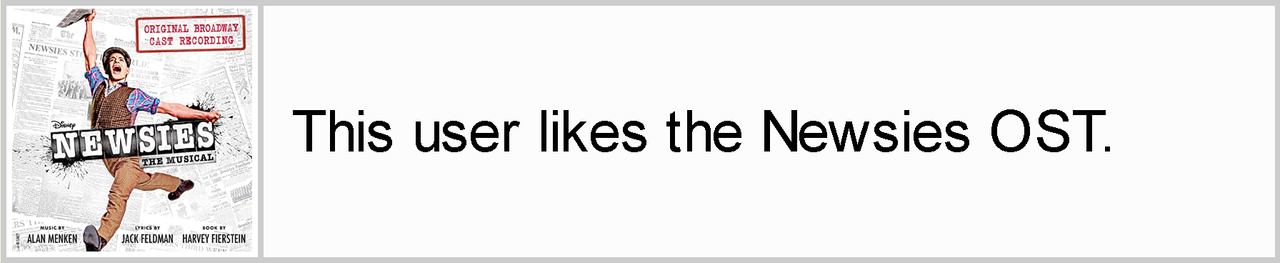 this user likes the Newsies OST