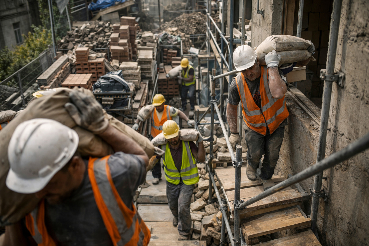 Стройка без автокрана