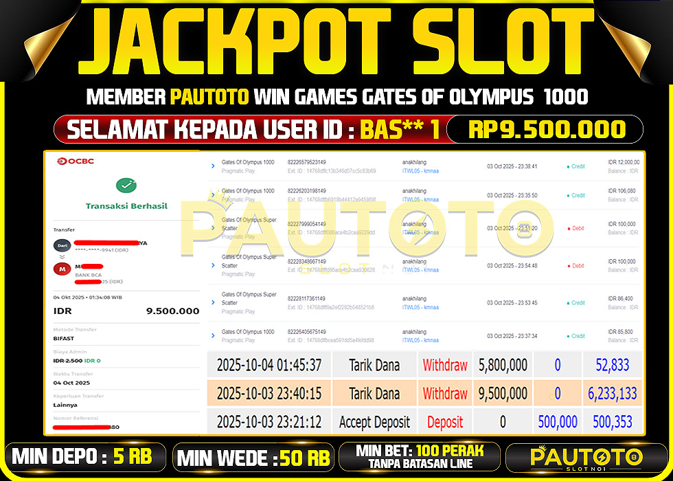 BUKTI JACKPOT LUNAS PAUTOTO