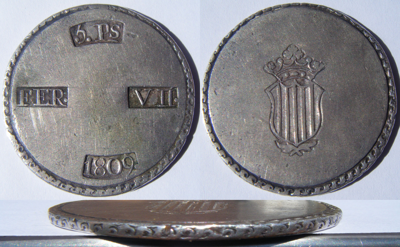 5P Fernando VII 1809 Tarragona