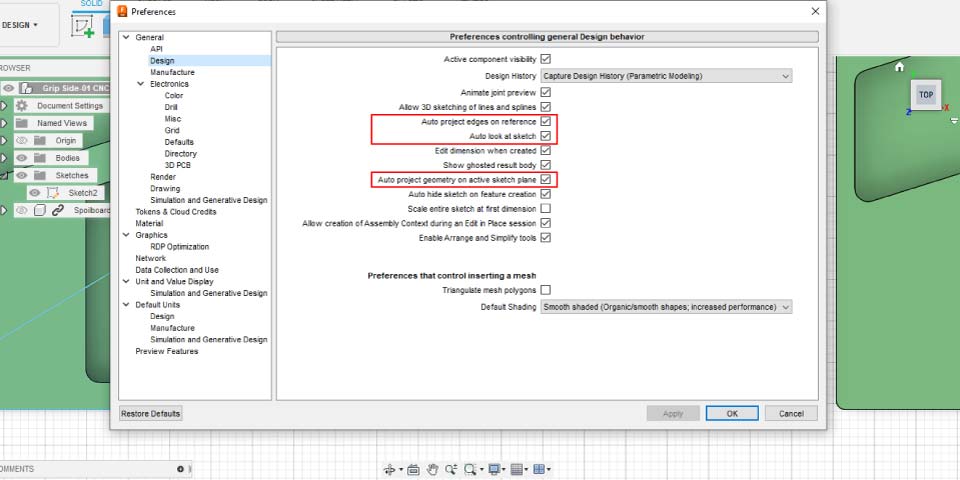 Cannot Snap Sketch Line to Object Edges