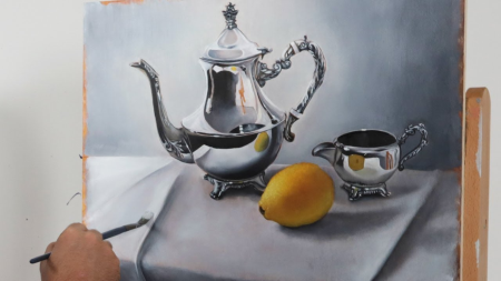 Painting Realism: A Demonstration With Reflective Surfaces