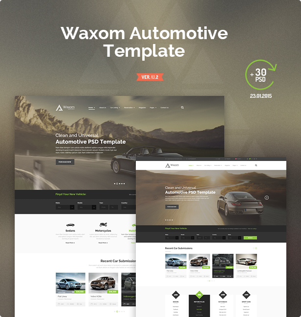 Waxom - Clean & Universal PSD Template - 2