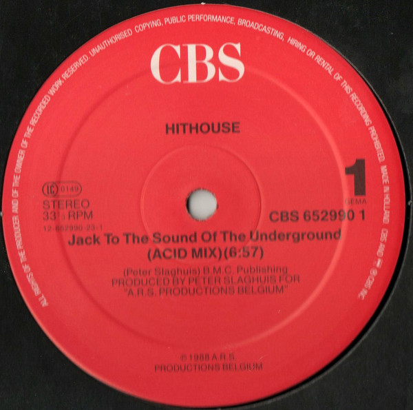 Hithouse – Jack To The Sound Of The Underground ( Vinil, 12, 33 ⅓ RPM)( CBS – CBS 652990 1)  1989  (320)  23/12/2022 R-49622-1529613802-1574-jpeg