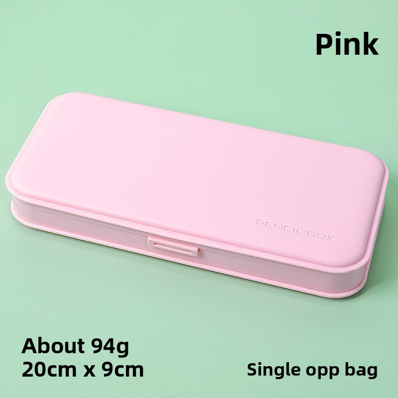 3-Pack Pink Macaron Color Pencil Case with Multi-Compartment Storage Waterproof PP Stationery Organizer for global Students School Essentials