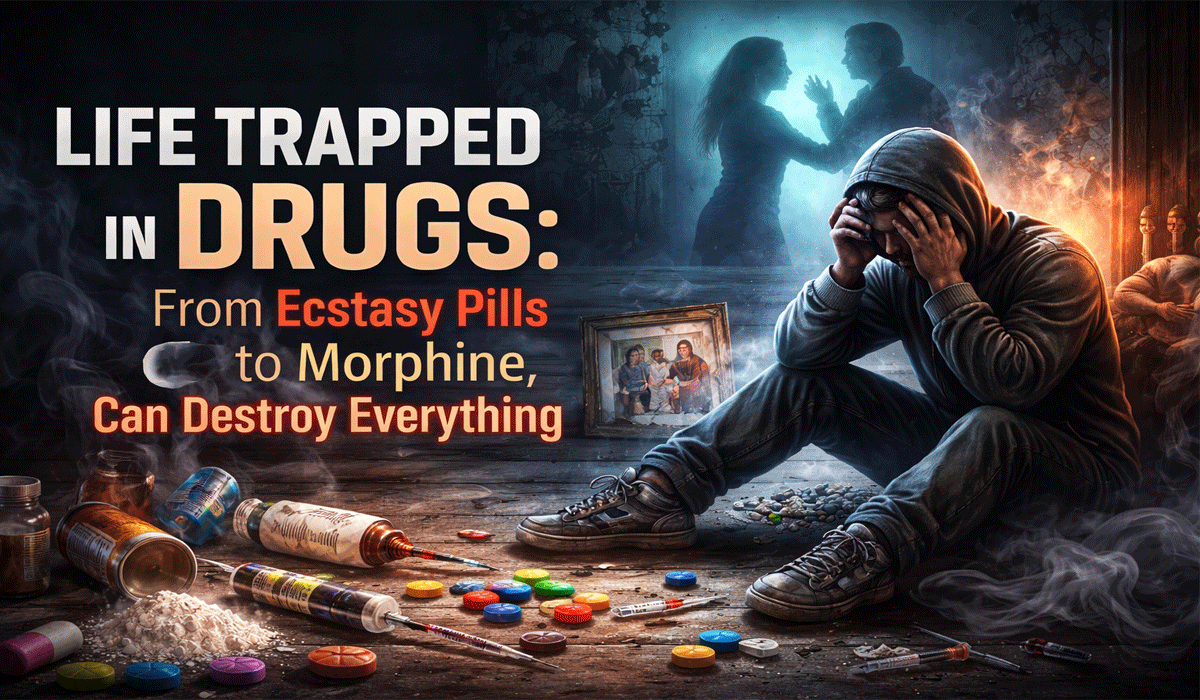 Life Trapped in Drugs, From Ecstasy Pills to Morphine, Can Destroy Everything