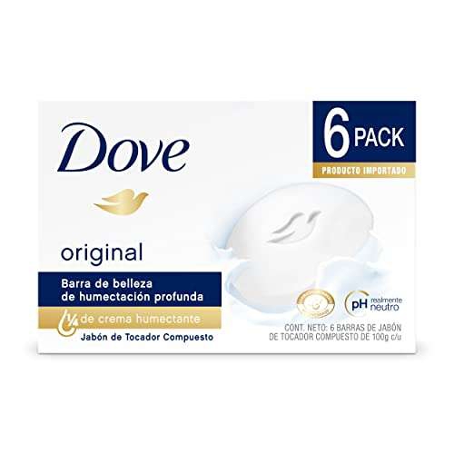 Amazon: DOVE Jabón de tocador en Barra Original 6 barras de 100g cada una | Planea y Ahorra 
