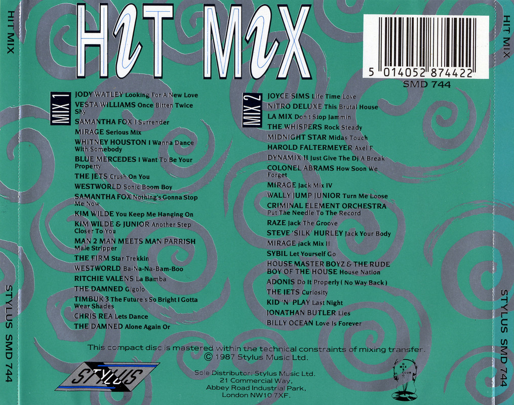 18/11/2023 - Various – Hit Mix (CD, Compilation, Mixed)(Stylus Music – SMD 744)  1987  (320) Image