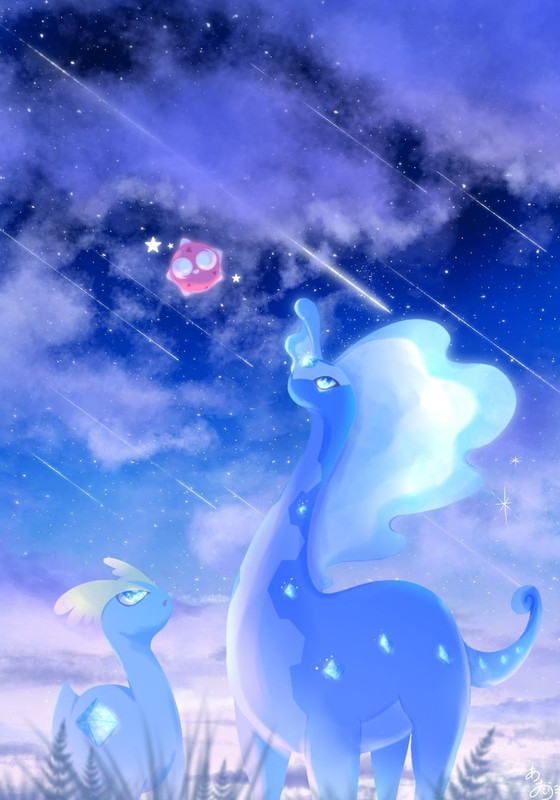 minior-aurorus-and-amaura-pokemon-drawn-