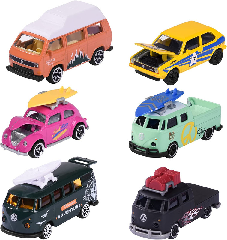 Majorette 6 Véhicules miniatures Volkswagen The Originals Premium Cars VW + card - Imagen 4 de 7