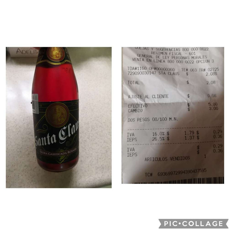 Walmart Express Metepec: Sidra Santa Claus rosada 700 ml., en $2.08 
