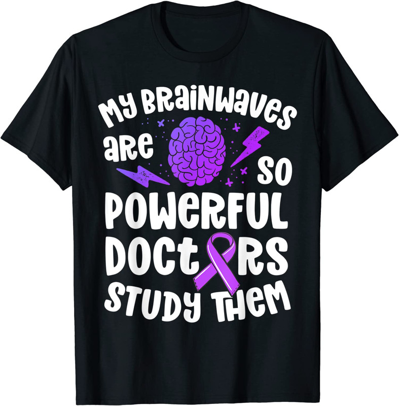 Epilepsy Awareness Purple Powerful Brain Waves Unisex T-Shirt | eBay