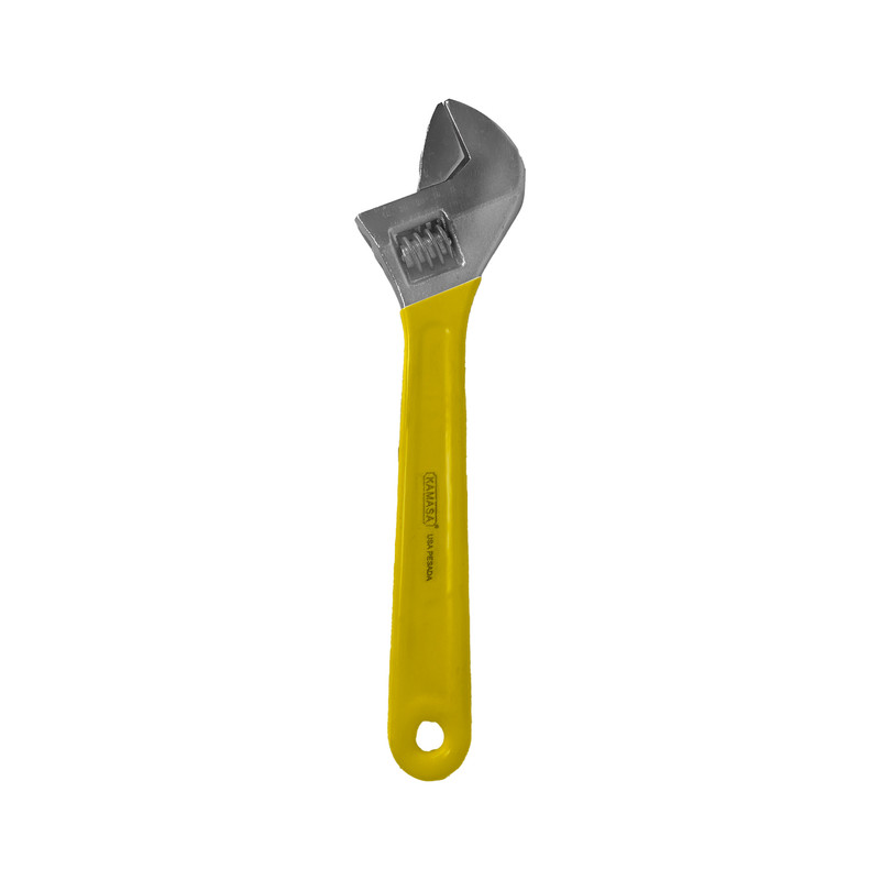 LLAVE AJUSTABLE MANGO AMARILLO 15¨ KAMASA