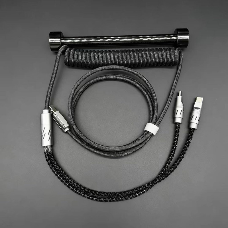 DIANJIFENG 1 in 2 BLACK コイルケーブル