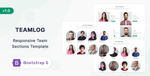 Teamlog – Bootstrap 5 Team Section Template HTML