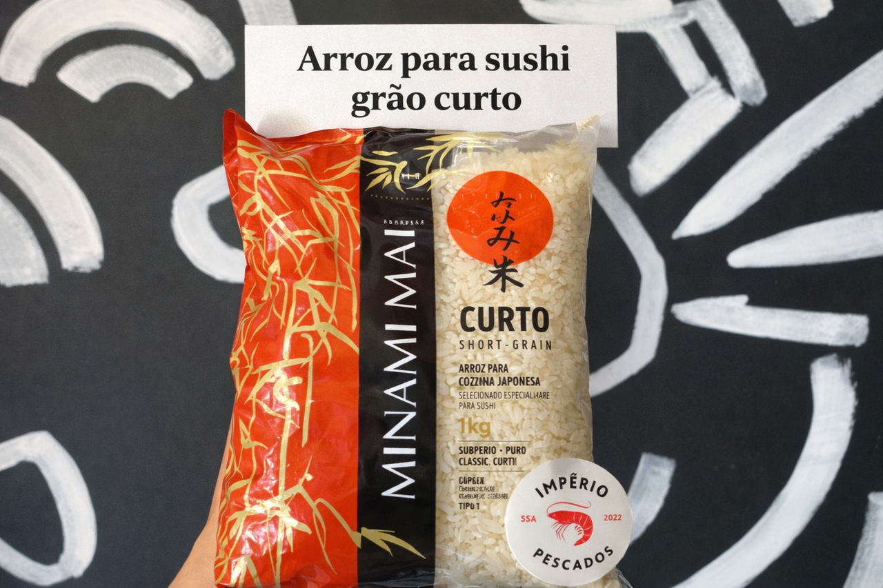 Arroz para sushi grão curto