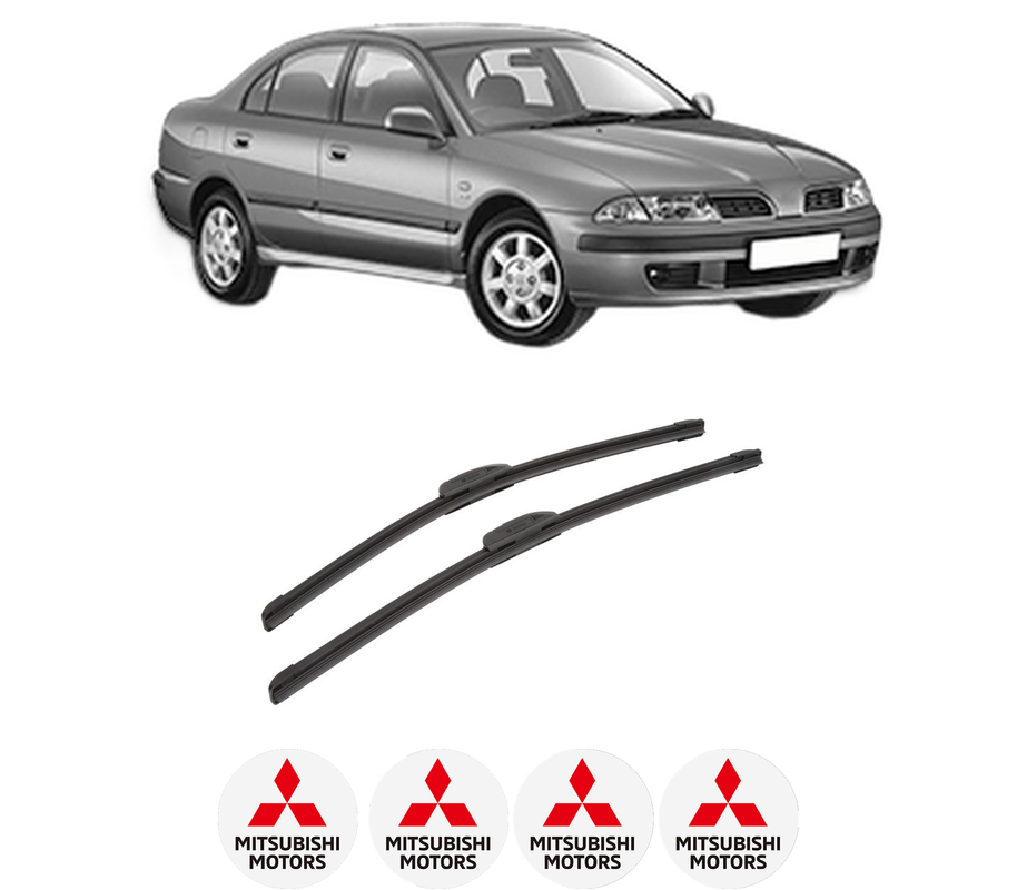 Set stergatoare auto MITSUBISHI CARISMA Saloon (DA_) din 1996-2006, pentru parbriz auto, 2 bucati, Bosch Aerotwin Retrofit, din cauciuc siliconat rezistent, 4 Stickere Auto MITSUBISHI
