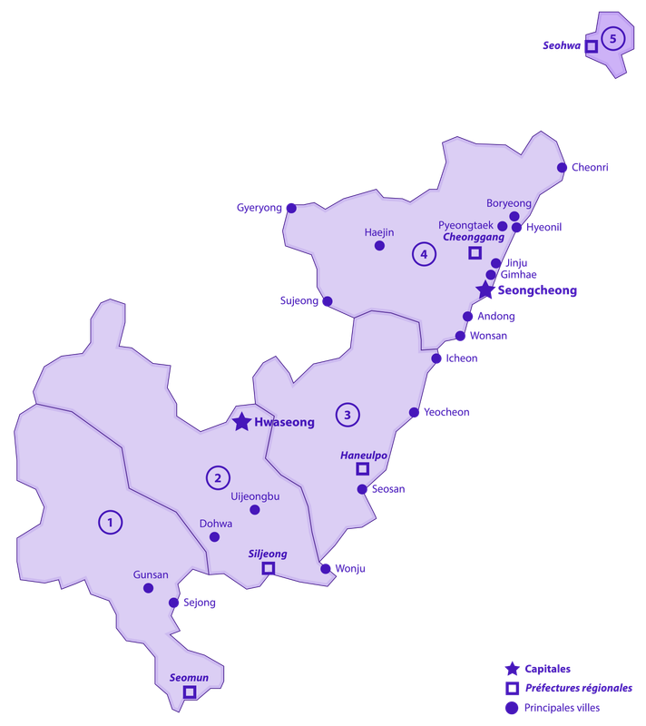 Carte administrative de Seonghwa Carte administrative de Seonghwa
