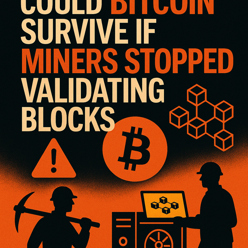 Could Bitcoin survive if miners stopped validating blocks