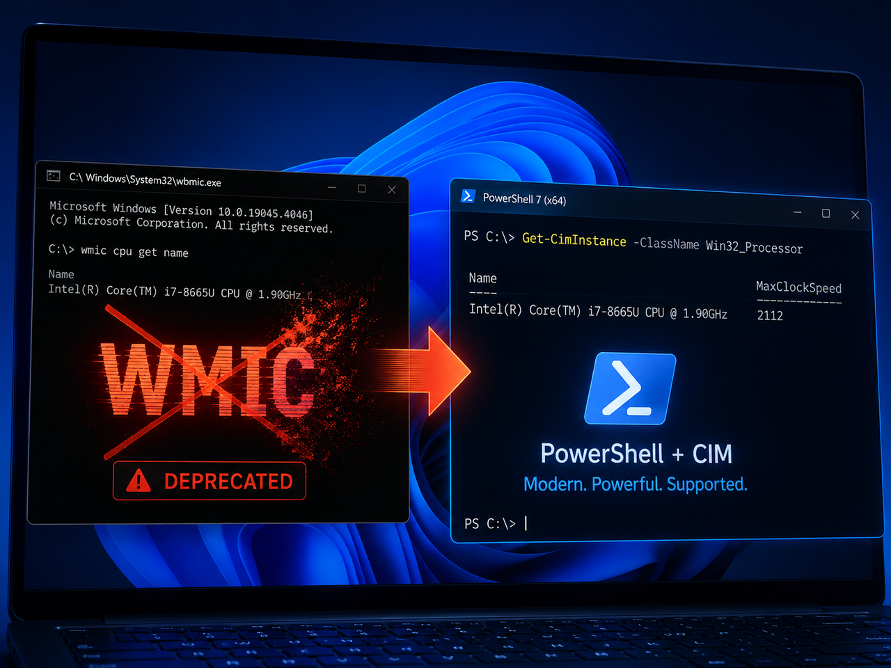 Microsoft remove WMIC do Windows 11 e força migração de scripts para PowerShell