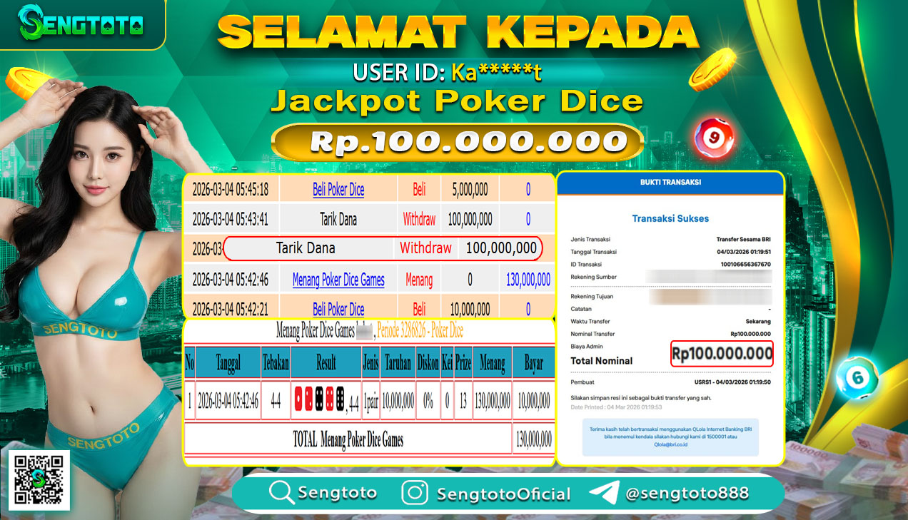BUKTI PEMBAYARAN LIVEGAME POKER DICE GAMES