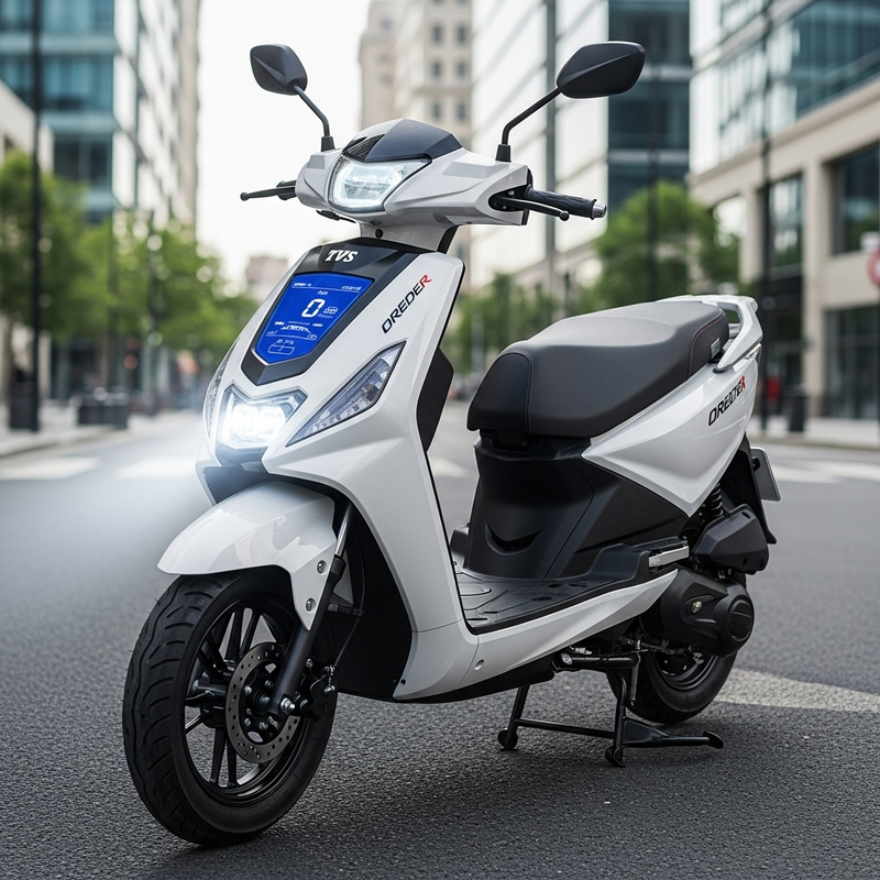 tvs orbiter electric scooter side view