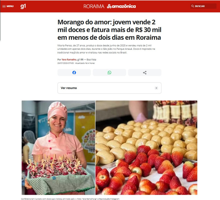 Morangos do amor em caixas de entrega